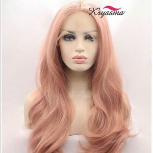 LONG PINK LACE FRONT WIG